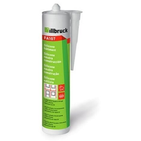 Illbruck – Mastic silicone bâtiment 310ml – Étanchéité joints menuiseries et façades – Haute élasticité – Résistant aux UV