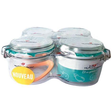 Hutchinson Bocaux de cuisine lot de 4 transparents (1/2)