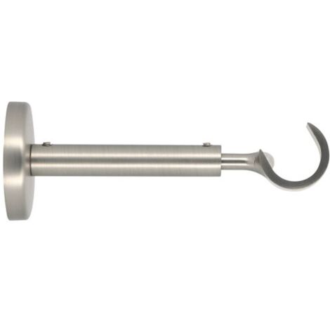 Support extensible pour rideaux 20mm – Longueur réglable 110 à 150mm – Métal chrome mat – Fixation facile – Mobois