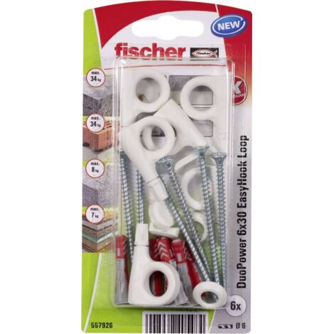 Fischer DuoPower 6x30 EasyHook Loop K (6) Assortiment de chevilles 557926 1 set Y865132