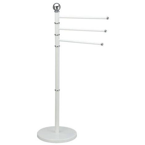 Porte Serviettes 3 branches Acier Blanc MSV