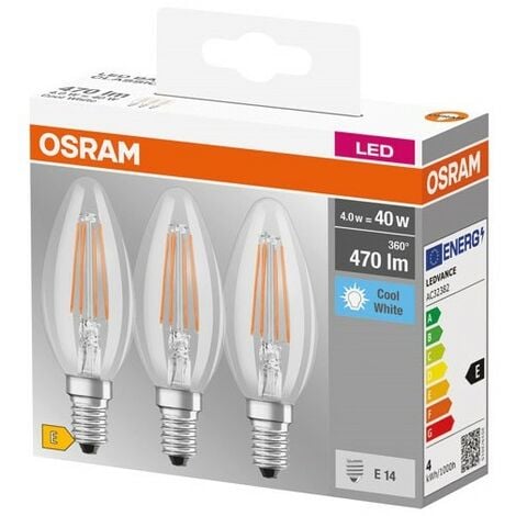 Ampoule flamme torsadée 40W E14 230V - Lampe claire à incandescence