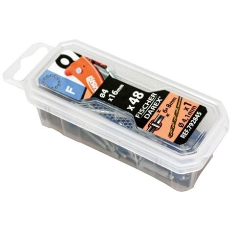 Rivets Fischer Darex alu/acier éclatés 4 x 16 mm 48 pcs kit avec 1 foret (1/3)