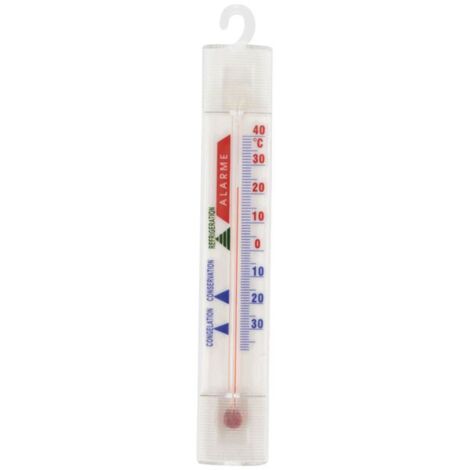 Thermomètre congélateur réfrigérateur liquide rouge -35° + 40° – Alimentation liquide – Longueur 30cm – Hauteur 10cm