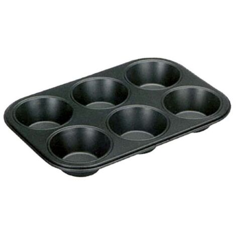 Ibili Moule à muffins antiadhésif argenté 6 cavités