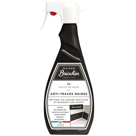 Spray anti-traces noires pour salle de bain 500ml – Nettoie et désinfecte joints de carrelage et silicone – Efficacité sur surfaces plastiques – Maison Briochin