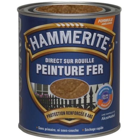 Hammerite – Peinture fer martelé 0.25L cuivre – Résiste à la rouille – Finition durable pour métal – 70707 (1/7)