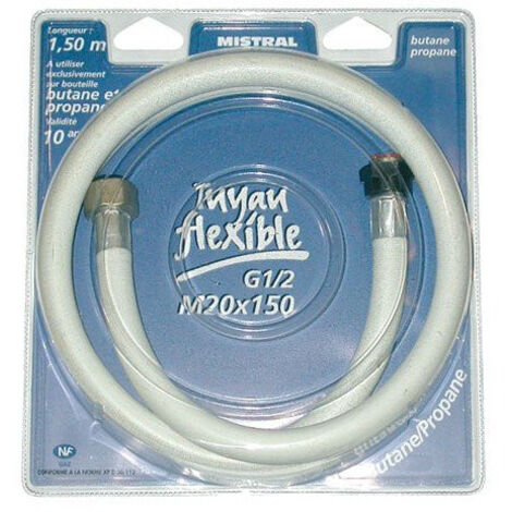 Tuyau Gaz Butane Propane à Visser - 1,5 M - Mistral Gaz (1/4)
