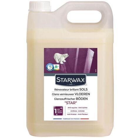 Starwax – Nettoyant sol carrelage brillant 5L – Protège contre l'usure et les taches – S'applique sur tous supports sauf grès et émaillés