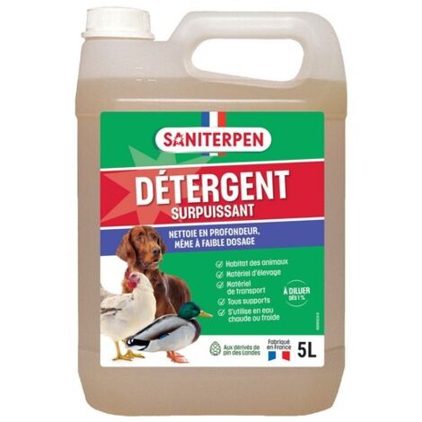 Détergent surpuissant 5L pour nettoyage et dégraissage – Parfum pin des Landes – Biodégradable et recyclable – Action Pin