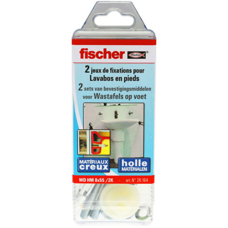 Kit de fixation lavabo et lave-mains en matériaux creux - Fischer