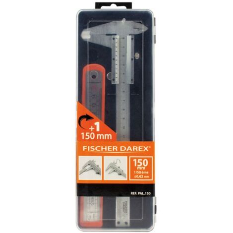 FISCHER DAREX - Pied à coulisse 150mm avec coffret sous blister