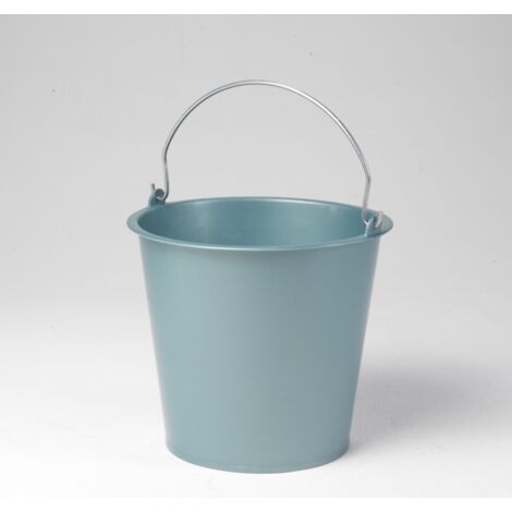 EDA – Seau en métal vert 13L – Anse en fer – Diamètre 320mm – Hauteur 270mm – Pour usages domestiques et agricoles