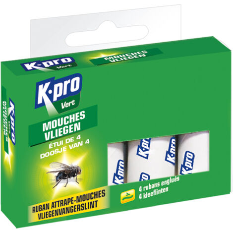 KPRO - Attrape mouches ruban étui de 4 rouleaux Kpro Vert (1/5)