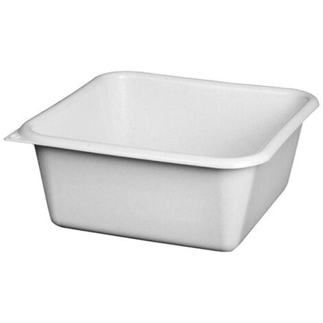 Cuvette carrée 32 cm – Capacité 8,5 L – Polyéthylène basse densité – Design ergonomique gris moucheté pour usage domestique – Aluminium Et Plastique - RIVCCR32