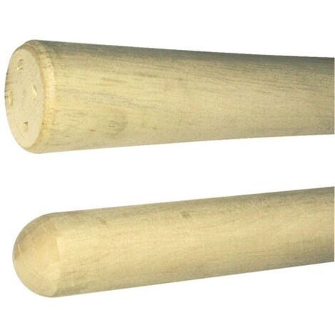 Manche pioche bois dur 1.00m – Ø 45mm – Pour travaux de jardinage en terrains durs – Résistant aux chocs et à l'humidité – Rousselet
