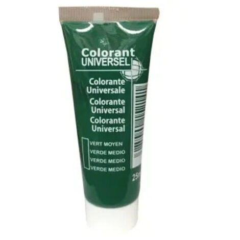 Colorant universel pour béton et chaux – Tube de 25ml – Vert moyen – Teinture pour peintures acryliques et glycérophtaliques – Richard Colorants
