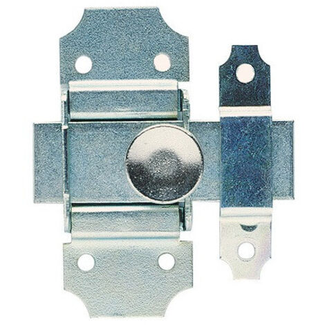 Vachette – Targette plate zinguée 30mm – Verrou coulissant pour portes et volets – Résistance à la rouille – Usage intérieur et extérieur protégé (1/5)