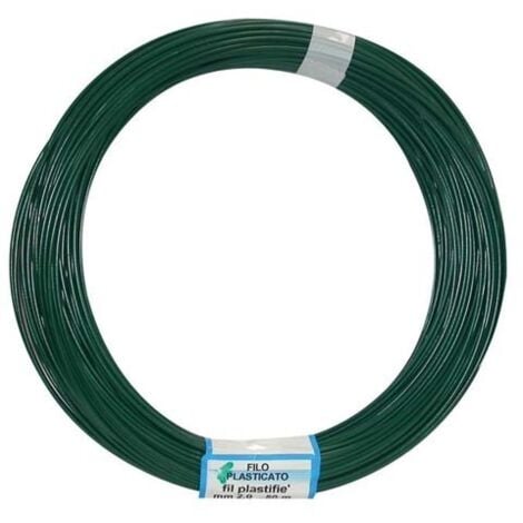 FILGRAF - Fil attache plastifié vert - 50 m - D: 2 mm