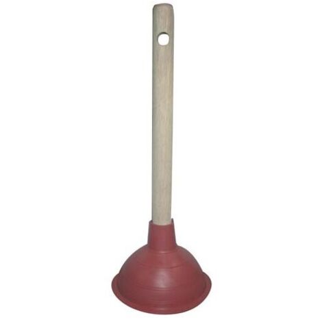 Ventouse dégorgeoir caoutchouc naturel Ø 18 cm – Manche en bois pour élimination efficace des blocages – Pour éviers et canalisations