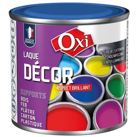 Laque décor multi-support brillant intérieur/extérieur bleu turque 60ml – Résistance aux chocs et rayures – Haute lessivabilité – OXI (1/4)