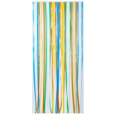MOREL - Rideau portière polyet.antill.arc/ciel 90x220