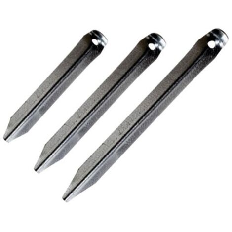 Piquet cornière en tôle acier galvanisé 10/10ème – Lot de 10 – Dimensions 230 mm pour fixation durable dans sols durs – Cao Camping (1/4)