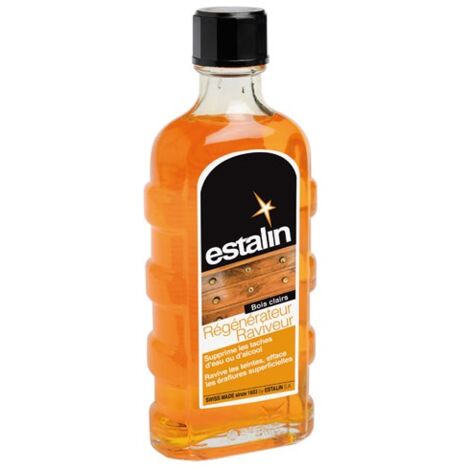 Régénérateur bois clair 125ml – Élimine taches d'eau et d'alcool – Ravive teintes et efface éraflures – Pour bois clair – Estalin