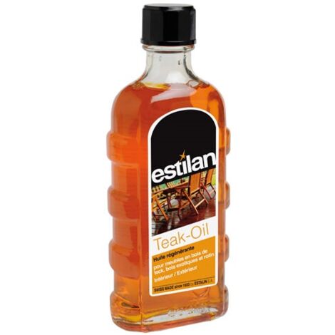 Huile régénérante pour teck 125ml – Nourrit et protège le bois – Application intérieure et extérieure – Transparent et facile à appliquer – Estalin