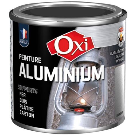 Peinture brillante aluminium 125ml – Antirouille pour métal – Séchage rapide 1h – Rendement 10m²/l – Application au pinceau – Durieu