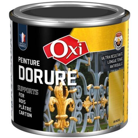 Peinture or satinée 125 ml – Finition élégante pour métal et bois – Ultra-résistante et antirouille – Application intérieure/extérieure – Durieu