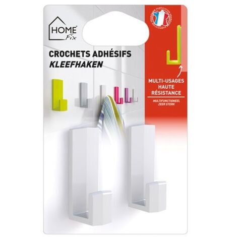 HOME FIX - Crochet adhésif home fix blanc gm bl2 (1/3)