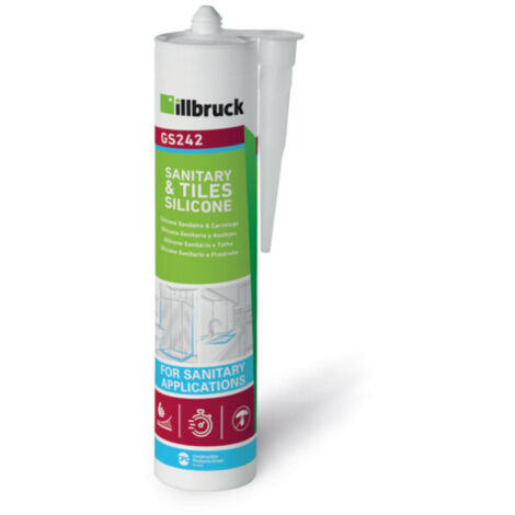 Illbruck – Mastic silicone sanitaire translucide 310ml – Anti-moisissures pour zones humides – Adhérence sur supports vitrifiés – Polymérisation rapide - gs242