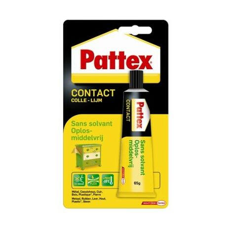 Pattex – Colle néoprène sans solvant tube 65g – Pour bois, métal, PVC rigide, céramique – Collage en plafond et surfaces verticales - TUBE 65 GR (1/2)