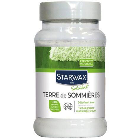 Starwax – Détachant à sec Terre de Sommières 200g – Ultra-absorbant pour taches grasses sur textiles, cuir et sols poreux – Poudre efficace - SEC 200 G (1/5)