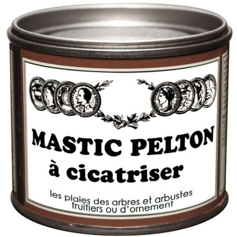 Mastic à cicatriser 195 g – Insecticide biologique – Pour guérir blessures écorces et plaies de taille – Composition : 40% résine, 15% huile végétale – Pelton