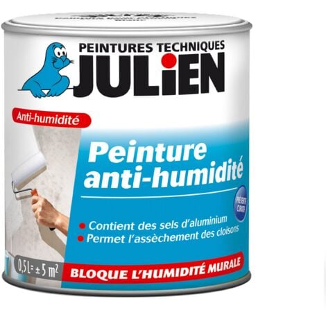 Peinture Peinture Anti-Humidité Satin Blanc 0,5 L - Julien