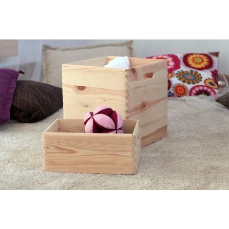 ASTIGARRAGA - Caisse sans couvercle en pin massif 30 x 20 x14 cm