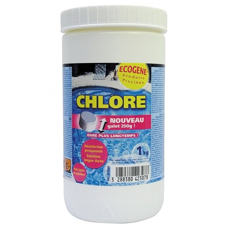 Tablettes de chlore 1 kg - 200 grammes pour piscine