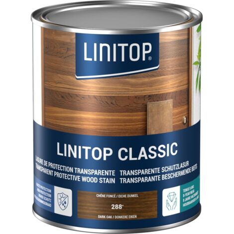 LINITOP - Linitop Classic lasure satin 1 L chêne foncé
