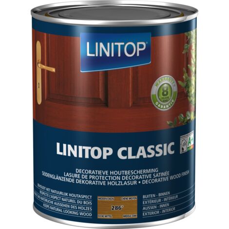 Owatrol – Lasure satinée Linitop Classic 2.5 L chêne moyen – Protection bois extérieur – Haute résistance intempéries – Application facile