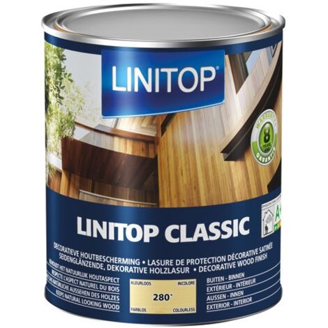 Owatrol – Lasure extérieure Linitop Classic 1L – Protection bois contre intempéries et UV – Application intérieure et extérieure - POT 1 L