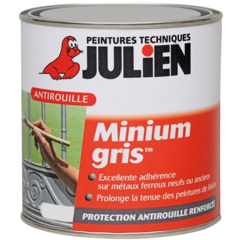 Julien – Peinture antirouille gris 0.25 L pour métal – Protection durable contre les agressions climatiques – Application facile en 2 couches (1/3)