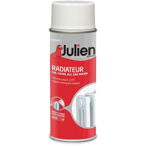 Peinture aérosol pour Radiateur - Satin Blanc - 400 ml - Julien