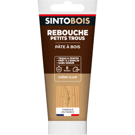 Rebouche imperfections - Pâte à bois naturel 80g Chêne clair SINTO