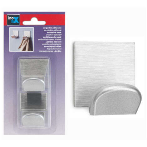 INOFIX - Crochet adhésif avec base acier inox / chrome mate (1/3)