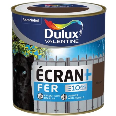 DULUX VALENTINE - Ecran fer brillant 0.5l brun normandie