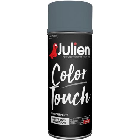 Peinture aérosol Color Touch multi-supports - Brillant Anthracite - 400 ml - Julien