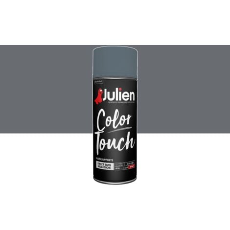 Peinture aérosol Color Touch multi-supports - Brillant Anthracite - 400 ml - Julien