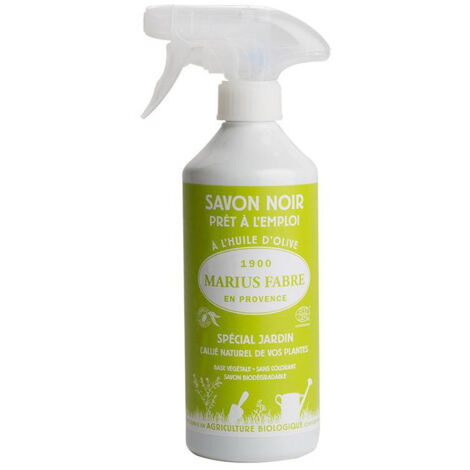Savon noir spécial jardin spray 500ml – Répulsif naturel contre pucerons et cochenilles – Produit prêt-à-l'emploi pour usage intérieur et extérieur
